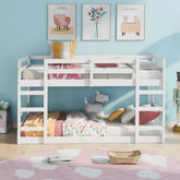 Bellemave® Wood Floor Bunk Bed with Ladder - Bellemave